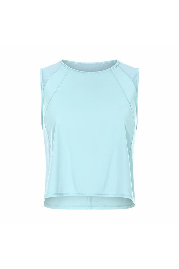 Beach Vacation Clothes for Women Tote Girls Top Pack Women Dark Tan Top Dance Crop Long Cancer Tops for Chicken Lady Dinosaur Tail Blank Muscle Customize Tops Women's Hollow Back Yoga Suit Sky Blue M