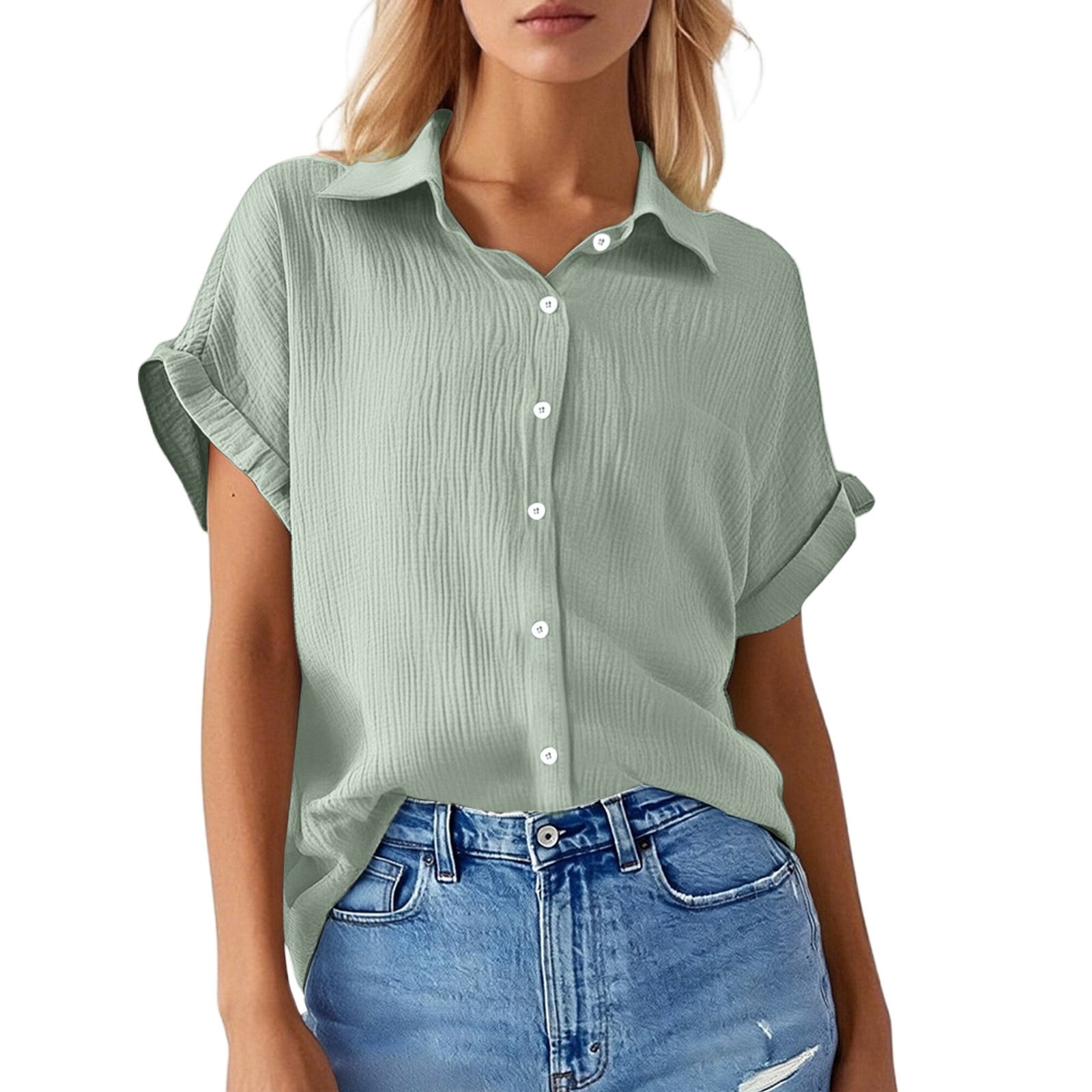 Beach Vacation Clothes for Women, Womens Tops, Casual Button Down ...
