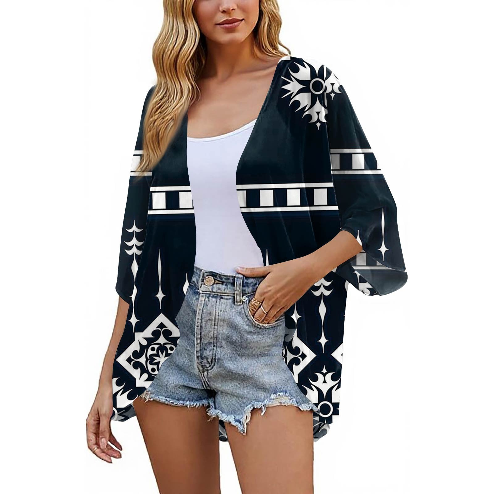 Fashion Casual Beach Vacation Bohemian Cardigan Long Jacket main image 1