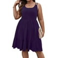 thumbnail image 1 of Beach Vacation Clothes for Women Oversized Cold Shoulder Classy Soild Loose Dress XL, 1 of 7