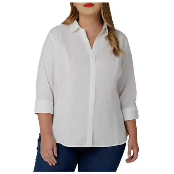 Beach Vacation Clothes for Women, Womens Tops, Stylish Women's Shirt Casual Large Fit Versatile Button-Up for Spring and Summer Everyday Wear