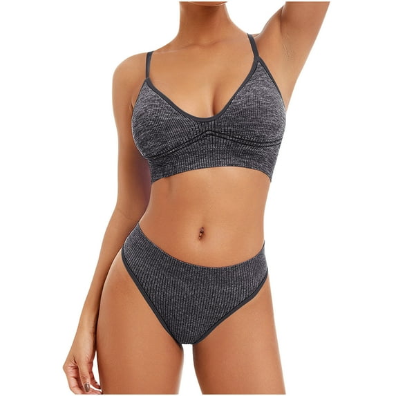 Beach Vacation Outfits Womens Travel Outfit Clothing Set Female Round Neck Sleeveless Tops Pants Sets Trousers Pant Style S_957 Women's Tracksuits Dark Gray One Size