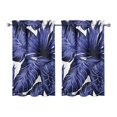 thumbnail image 1 of Beach Vacation Style Tier Curtains Set of 2 27.5Wx39L Inch Palm Inspired Retro Botanical Design for Small Windows, 1 of 4
