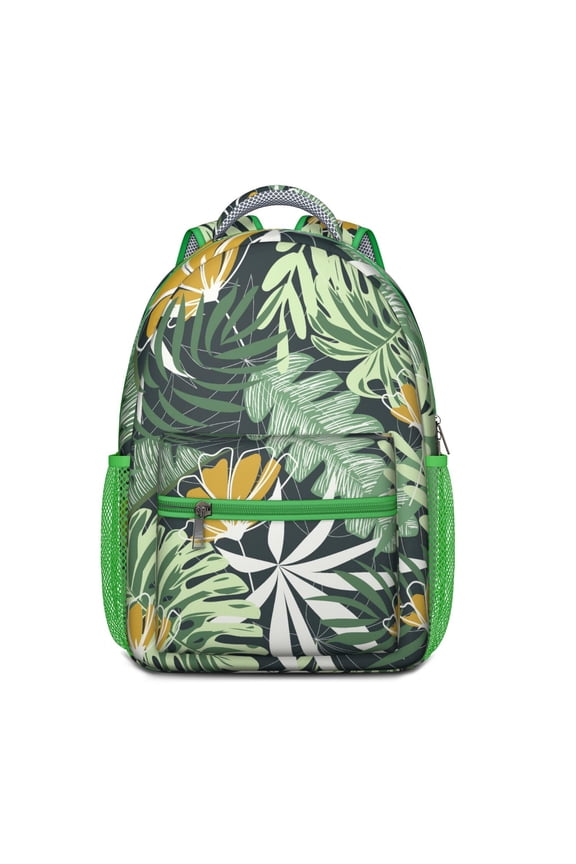 Beach Vacation Waterproof Backpack - Palm Inspired Design with Breathable Mesh for College Students