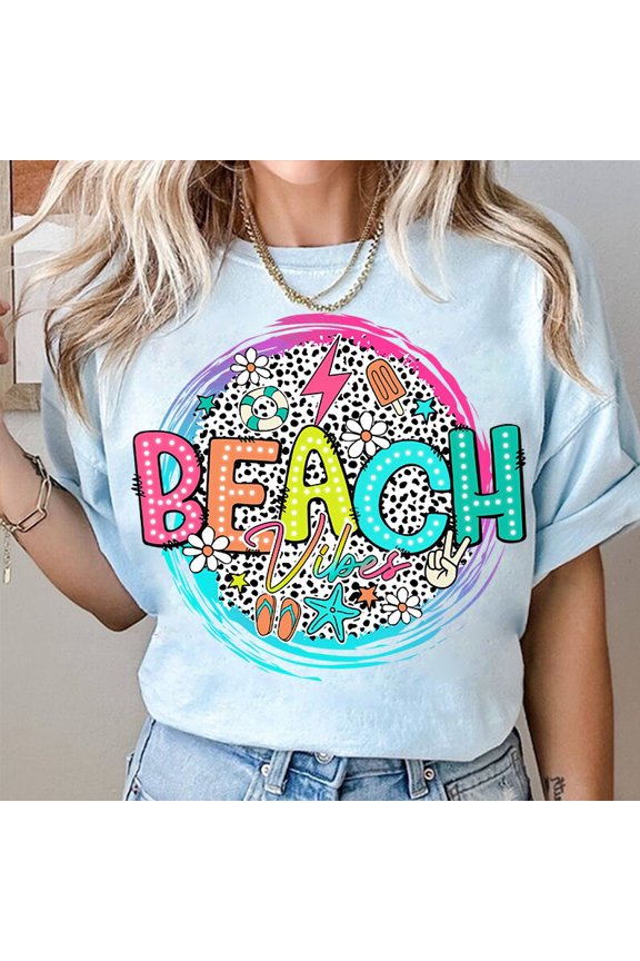 Beach Vibes Dalmatian Dots Summer Vibes Bright Doodle, Lake Days Hello Summer Beach Vacati