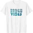 thumbnail image 1 of Beach Vibes Funny Beach summer vacation vintage 70s 80s T-Shirt White Large, 1 of 4