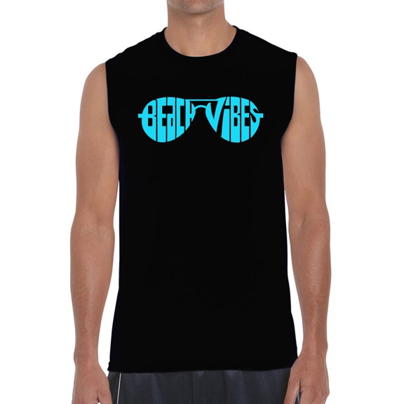 Beach Vibes - Men's Word Art Sleeveless T-Shirt