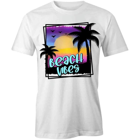 Beach Vibes T-Shirt | Cool Summertime White Tee Gift