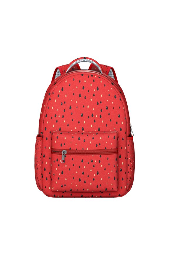 Beach Vibes Watermelon Backpack Cute and Refreshing Summer Fruit Pattern with Tropical Watermelon Print for Students