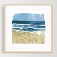 thumbnail image 1 of Beach View - Collage Abstract Seascape Beach Ocean Waves Coastal Minimalist Oak Framed Wall Art Print 10 x 10 inches, 1 of 8