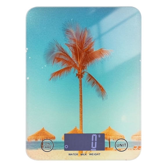Beach View Food Scale Digital Kitchen Scale Waterproof Grams Ounces lbs for For Baking and Cooking
