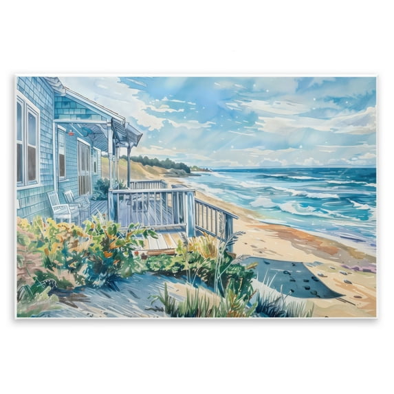 Stupell Industries Beach Villa Overlook Wall Plaque Art, design by LSR Design Studio, 10 x 15