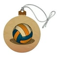 thumbnail image 1 of Beach Volleyball Cartoon Wood Christmas Tree Holiday Ornament, 1 of 3