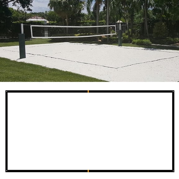 Beach Volleyball Court Line Beach Volleyball Court Boundary Sideline and End Line 52.6 X 26.3Ft Beach Volleyball Official Court Size Sand Volleyball Court Line Set(Black)