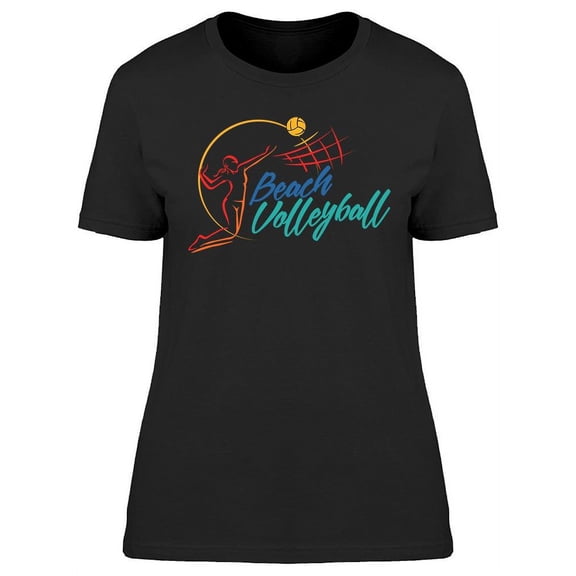 Beach Volleyball Design T-Shirt Women -Image by Shutterstock, Female Large