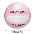 thumbnail image 1 of Beach Volleyball, Waterproof Soft Durability Stability Sports Ball Equipment, for Outdoor Indoor Beach Play Game Pool Gym Training, Pink, 1 of 6