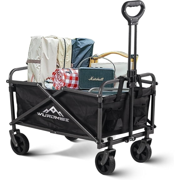 WEIDIORME Wagon Cart with 200 lb Capacity, Foldable Garden Cart