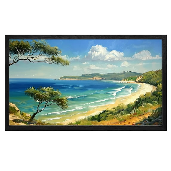 Beach Wall Art Beach Canvas Wall Art Seaside Grove Canvas art Framed wall art Painting For Livingroom Decor Office Bedroom Decoration