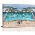 thumbnail image 1 of Beach Wall Art Motivational Sea Turtles Wall Decor Inspirational Inhale Exhale Quotes Canvas Prints Blue Sea Palm Trees Pictures Modern Home Framed Artwork for Living Room Bedroom Bathroom 16"x12", 1 of 6