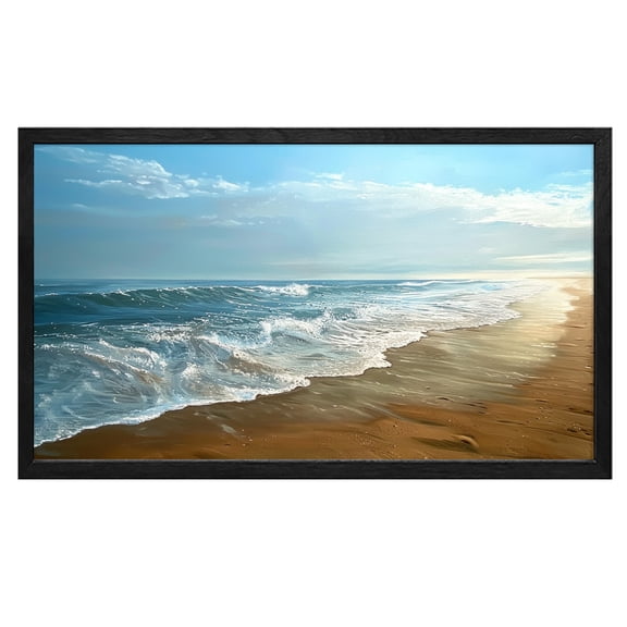 Beach Wall Art Ocean Wall Art Beach Sea Wave Canvas art Framed wall art Painting For Livingroom Decor Office Bedroom Decoration