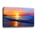 thumbnail image 1 of Beach Wall Art Ocean Wall Art Sunset Sea Wave Canvas art Framed wall art Painting For Livingroom Decor Office Bedroom Decoration, 1 of 7