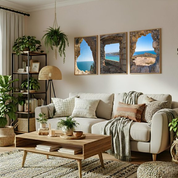 Beach Wall Art, Prints, Neutral Beach Wall Art Pastel Beach Print Coastal Art Wave Wall Art Living room Prints Art Ocean Picture, Poster Only