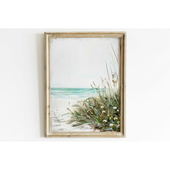 Beach Wall Art, Serene Beach Decor, Coastal Home Decor, Beach House Decor, Rustic Painting, Sea Wall Decor, Seascape Art Wall Art, Modern Wall Decor, 12x18 UNFRAMED