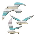 thumbnail image 1 of Beach Wall Decor 3Pcs Wood Seagull Art - Handcrafted Coastal Nautical Wall Sculptures, Self-Adhesive Sea Bird Decor for Home, Bathroom, Lake House Vintage Ornaments, 1 of 3