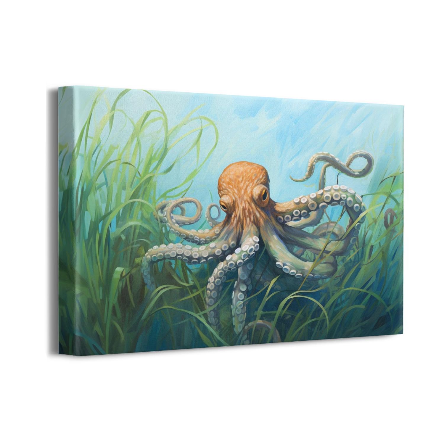 Beach Wall Decor Octopus Under The Sea Canvas Wall Decor Ocean Wall Art