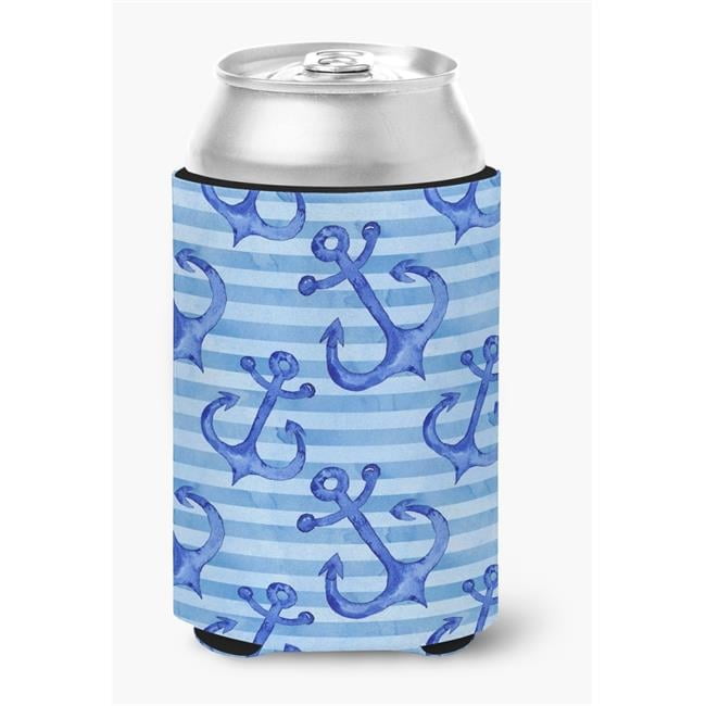 Beach Watercolor Anchors Can or Bottle Hugger