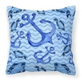 thumbnail image 1 of Beach Watercolor Anchors & Fish Fabric Decorative Pillow - 14 x 14 in., 1 of 1