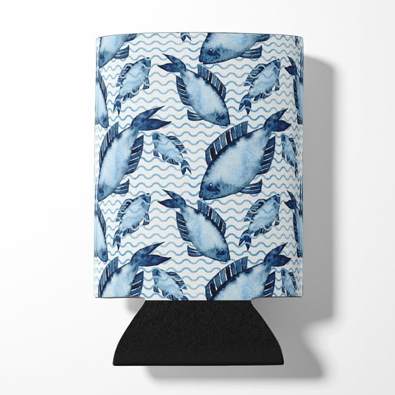 Beach Watercolor Fishes Can or Bottle Hugger