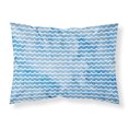 thumbnail image 1 of Beach Watercolor Waves Fabric Standard Pillowcase, 1 of 2