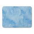 thumbnail image 1 of Beach Watercolor Waves Machine Washable Memory Foam Mat, 1 of 1