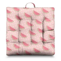 Beach Watermelon Floor Pillow – 22x22 Inch Square Cushion, Dutch Velvet, Refreshing Summer Fruit Design for Outdoor Use