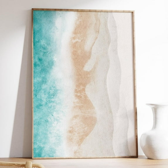 Beach Wave Art, Minimal Coastal Wall Art, Trendy Neutral Beachy Beach Cottage Beach Aesthetic Wall Decor, Wall Art, Modern Wall Decor, 8x12 UNFRAMED