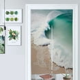 thumbnail image 1 of Beach Wave Print Door Curtain Nordic Living Room DoorCurtain Porch Partition Curtain Kitchen Rative Half Curtain, 1 of 4