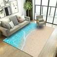 thumbnail image 1 of Beach Waves 3D Printed Carpets for Living Room Room Rug Kitchen Mat Floor Carpets Modern Entrance Mat Home Bathroom Rugs, 1 of 7