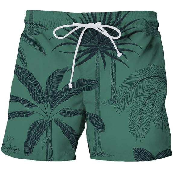 Beach Wear Men Swimming Shorts,Men's Swim Trunks Big and Tall Bathing Suit Hawaiian Swimsuits Mesh Lining Beach Shorts with Pockets