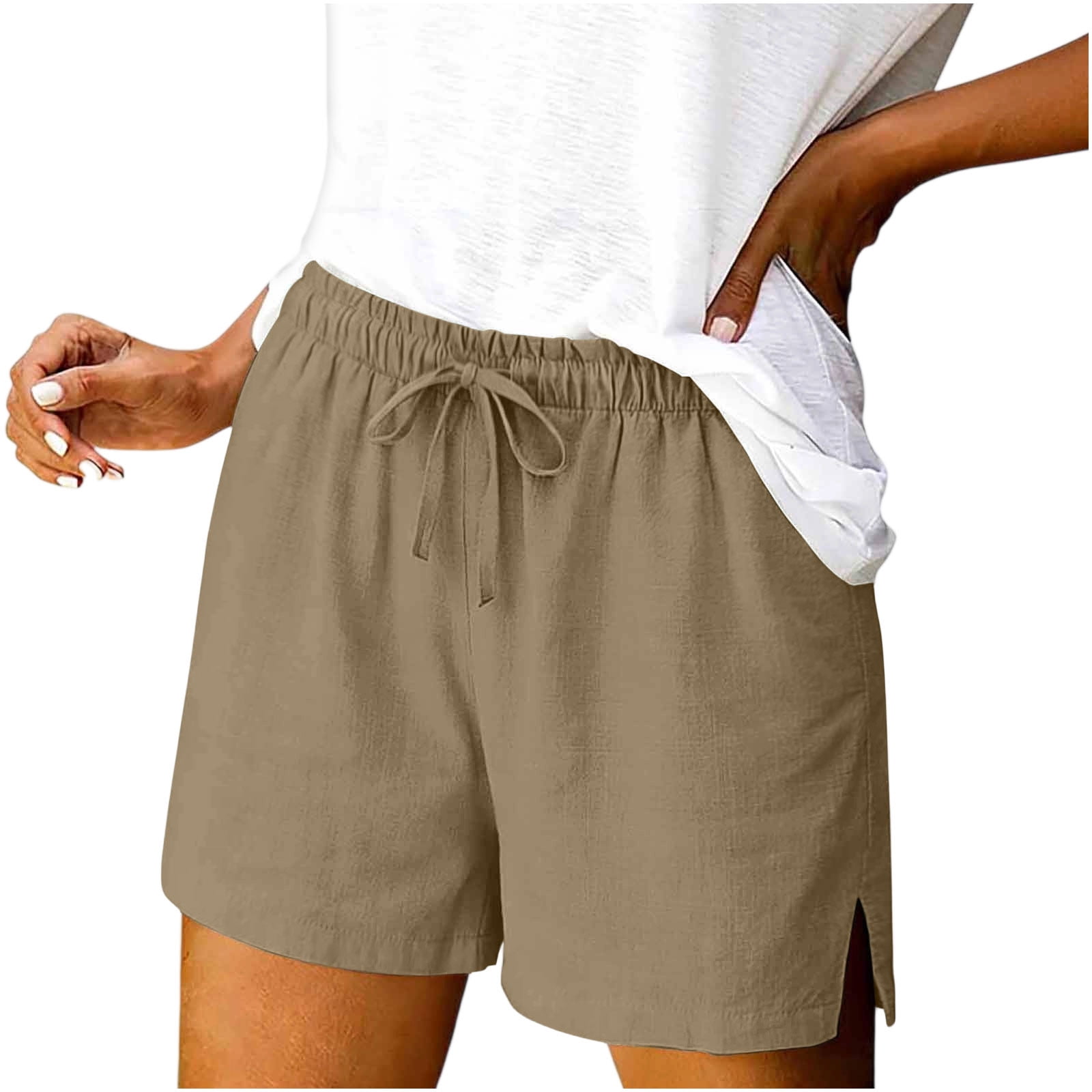 beach-wear-for-women-2026-plus-size-solid-color-linen-elastic-waist