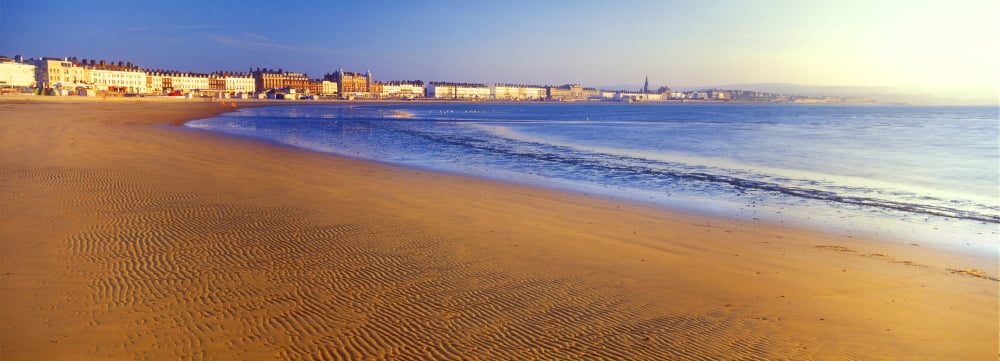 Beach Weymouth Dorset England Canvas Art - Panoramic Images (27 x 9)