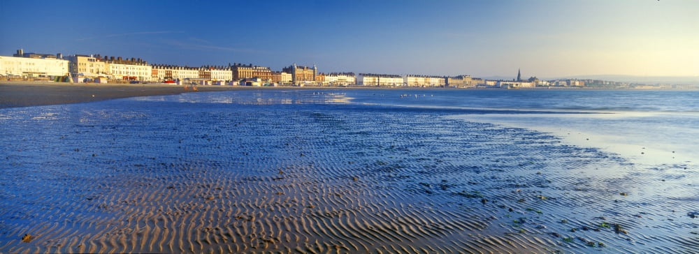Beach Weymouth Dorset England Canvas Art - Panoramic Images (27 x 9)