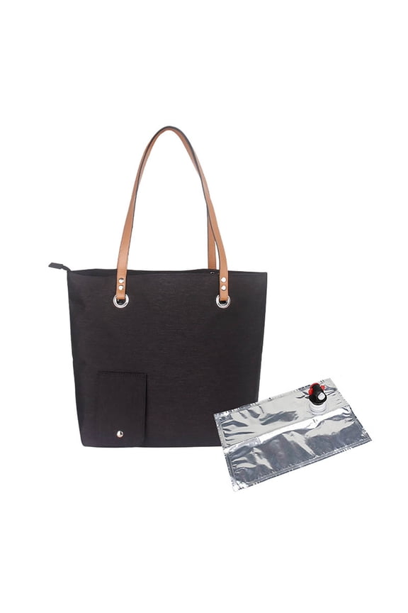 Beach Tote Bag with Dispenser Cooler Compartment, Portable Travel Drink Purse for Outdoor