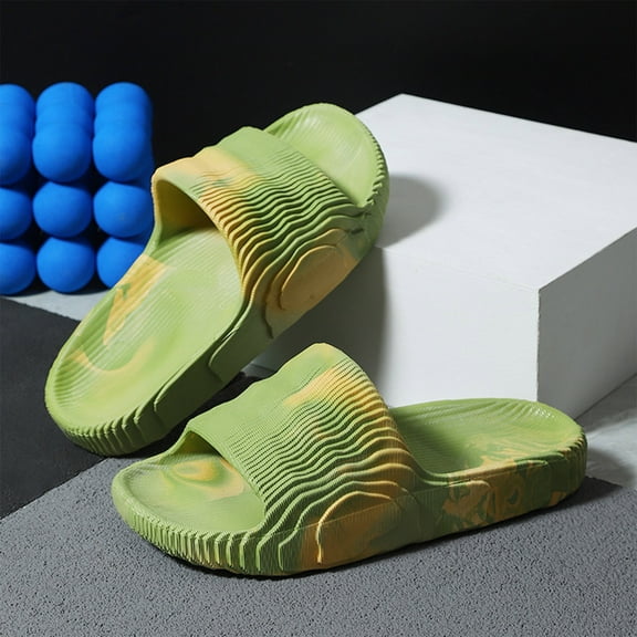 Beach Women's Sandals Clearance, Xunlbb Women Wearing Slippers At Home To Increase Thick Soled Slippers(Green,Size:36)