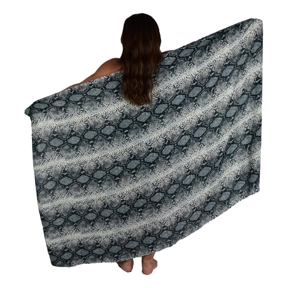 Beach Wrap Sarong | Animal Print | Black Sarong | Pareo