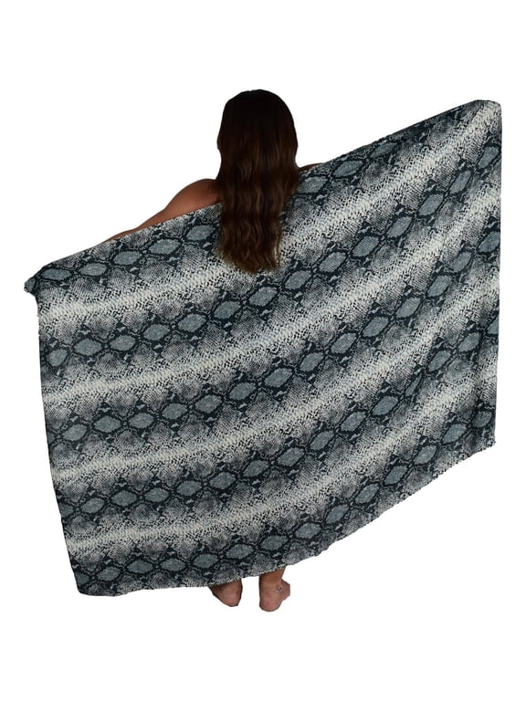 Beach Wrap Sarong | Animal Print | Black Sarong | Pareo