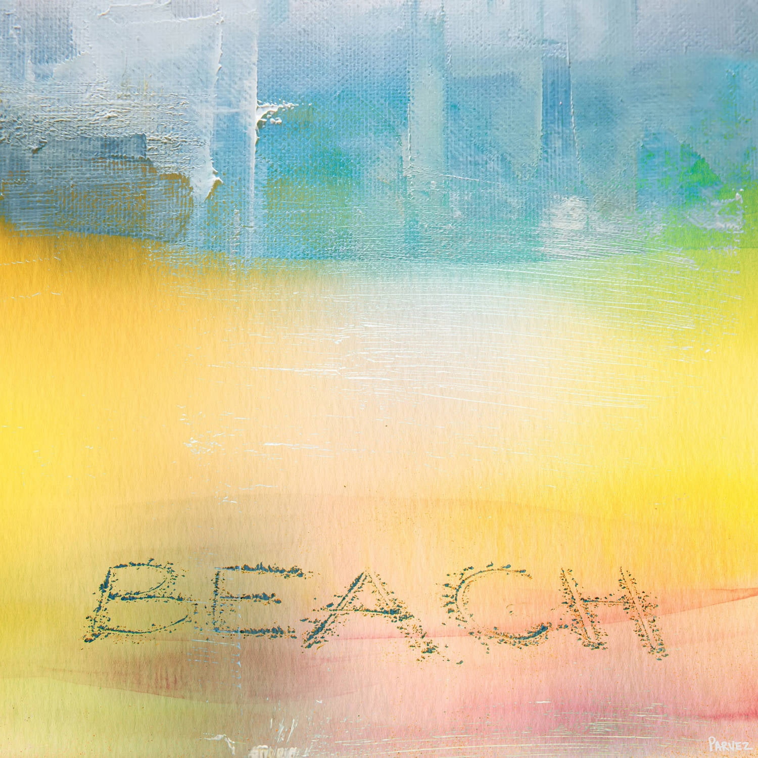 "Beach Writing" Painting Print on Wrapped Canvas