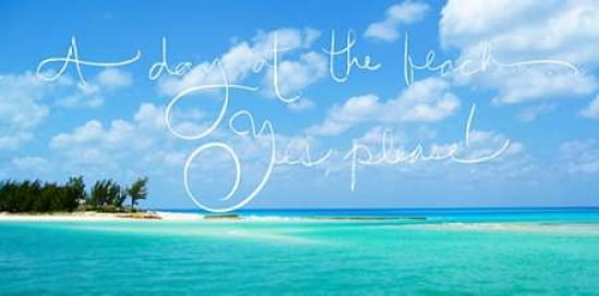 Beach Yes Please Canvas Art - Susan Bryant (24 x 48)