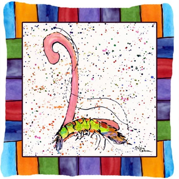 Beach and Seafood Decorative Fabric Pillow 14 x 14 in.