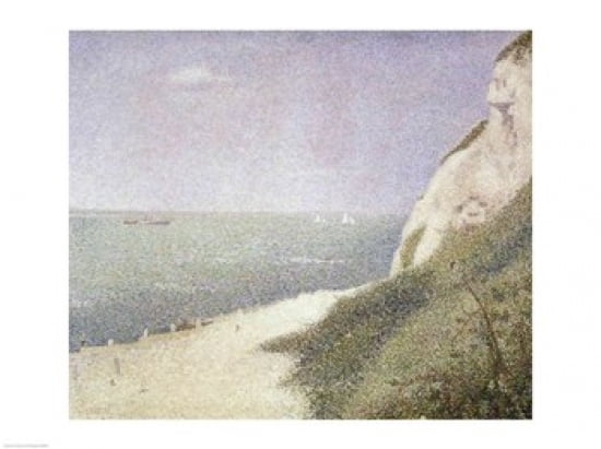 Beach at Bas Butin Honfleur 1886 Canvas Art - Georges Seurat (36 x 24)